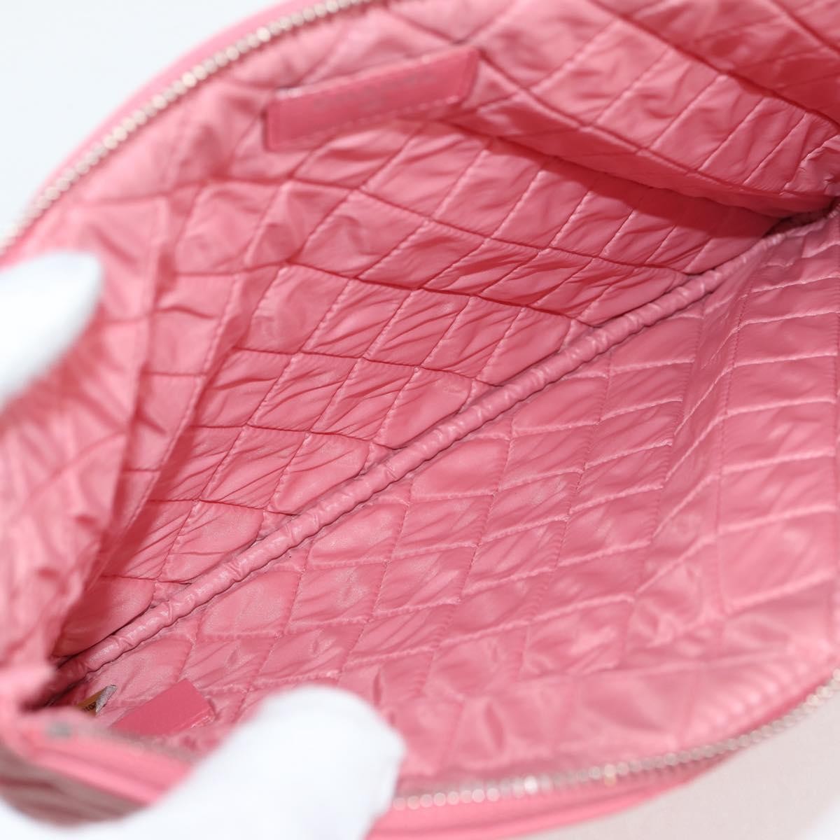 Chanel CC Casino O Case Clutch Quilted Lambskin, Pink, Leather, Clutch