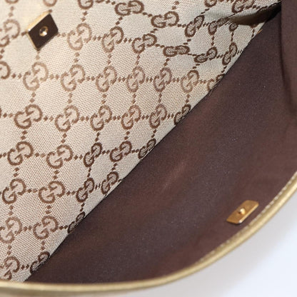 Gucci Zip Messenger GG Canvas with Perforated Leather, Beige, Canvas, Handbag