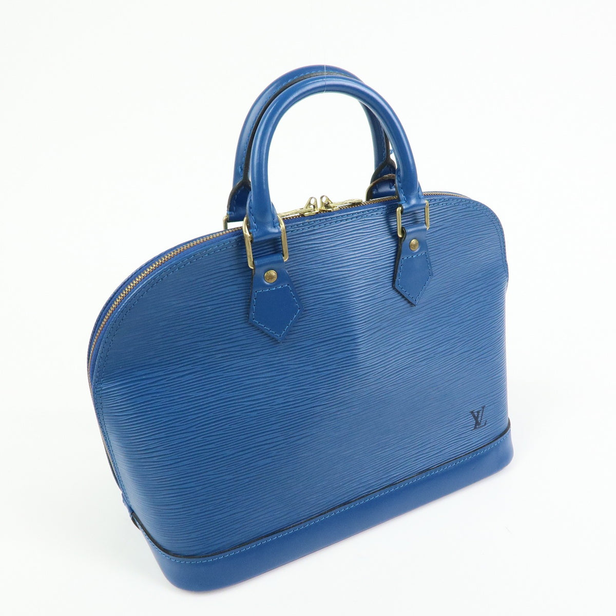 Louis Vuitton Alma Epi Leather, Blue, Leather, Handbag