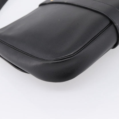Christian Dior Shoulder Leather, Black, Leather, Shoulder Bag