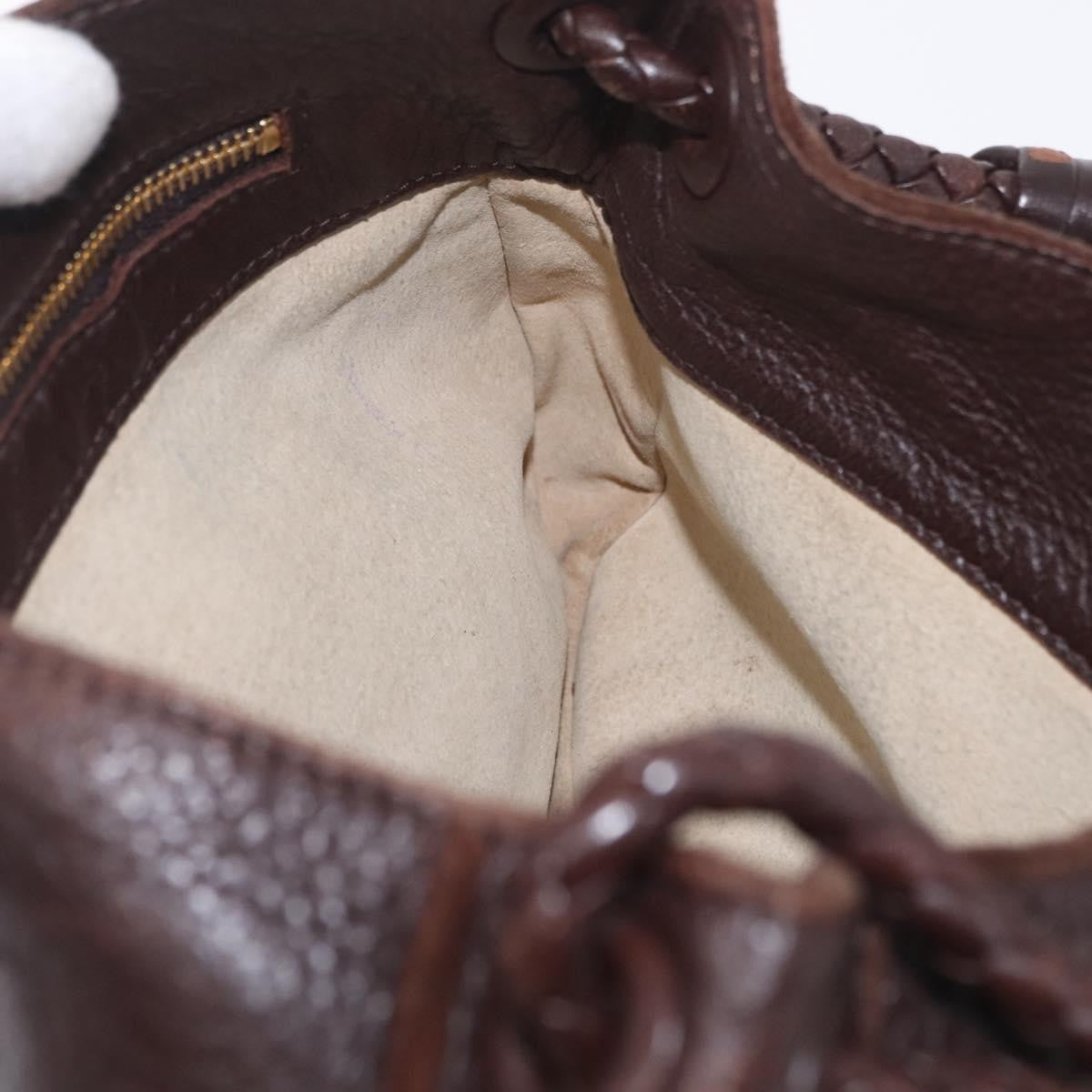 Bottega Veneta Shoulder Leather, Brown, Leather, Shoulder Bag
