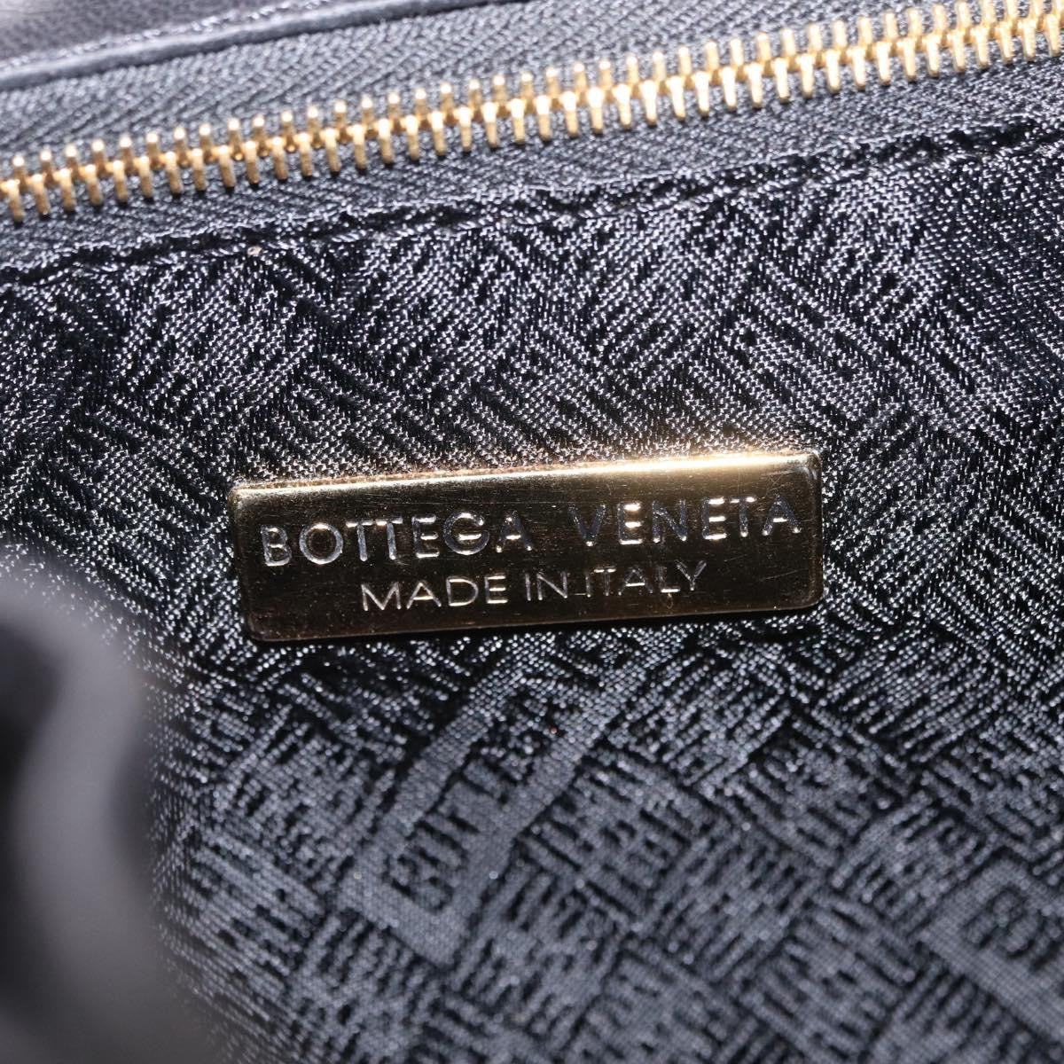 Bottega Veneta Backpack Leather with Intrecciato, Black, Leather, Backpack