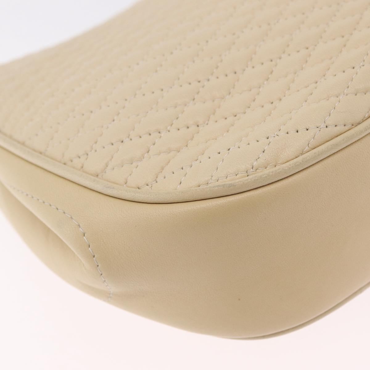 Bally Vintage Chain Quilted Leather, Neutral, Leather, Shoulder Bag