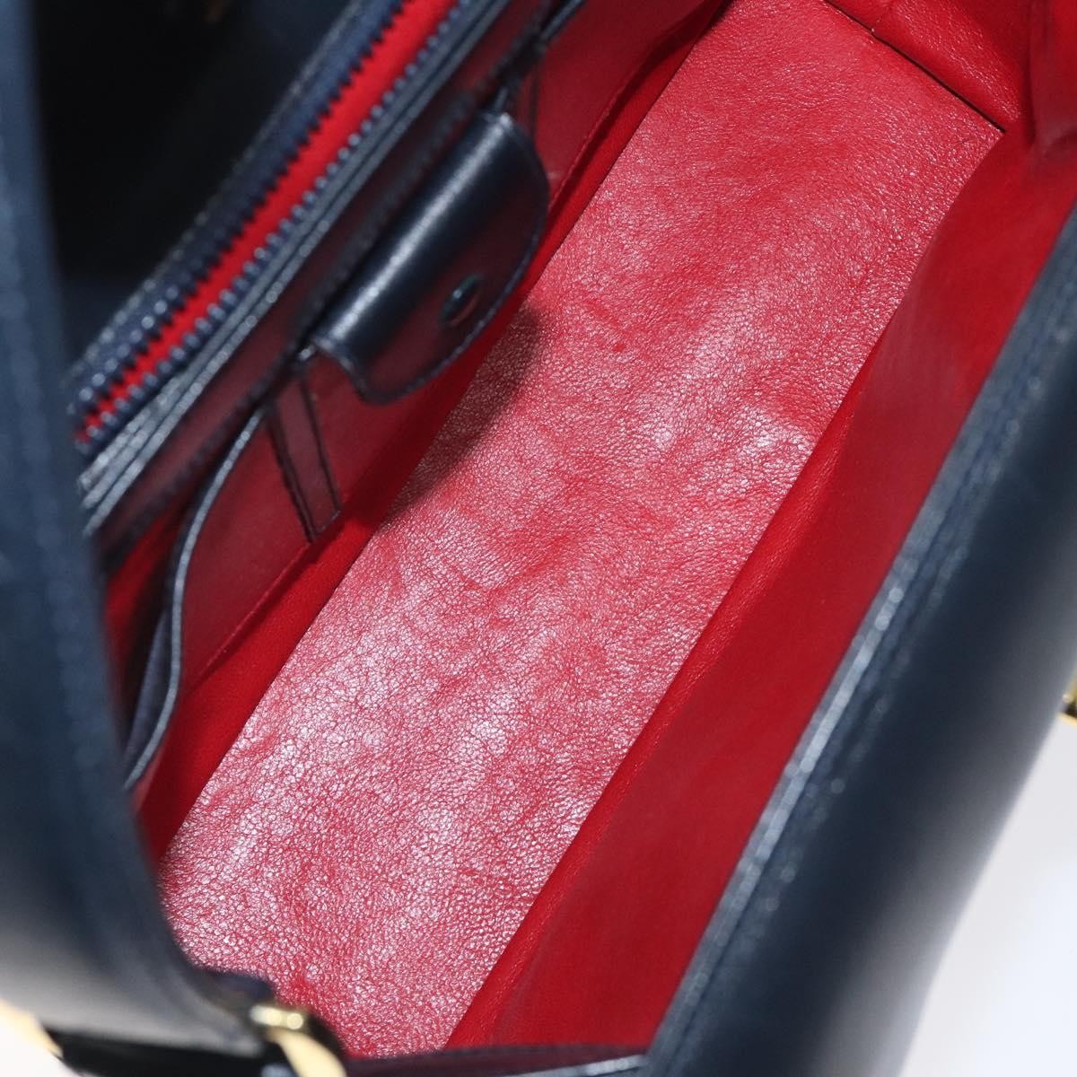 Gucci D-Ring leather, Navy, Leather, Handbag