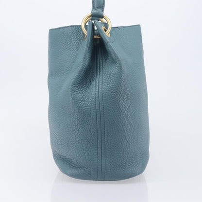Prada Rolled Hobo Vitello Daino, Blue, Leather, Shoulder Bag