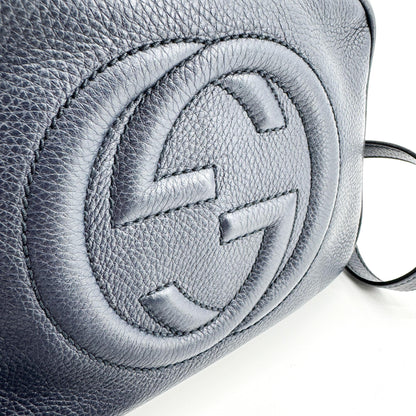 Gucci Soho Disco Leather, Navy, Leather, Crossbody Bag