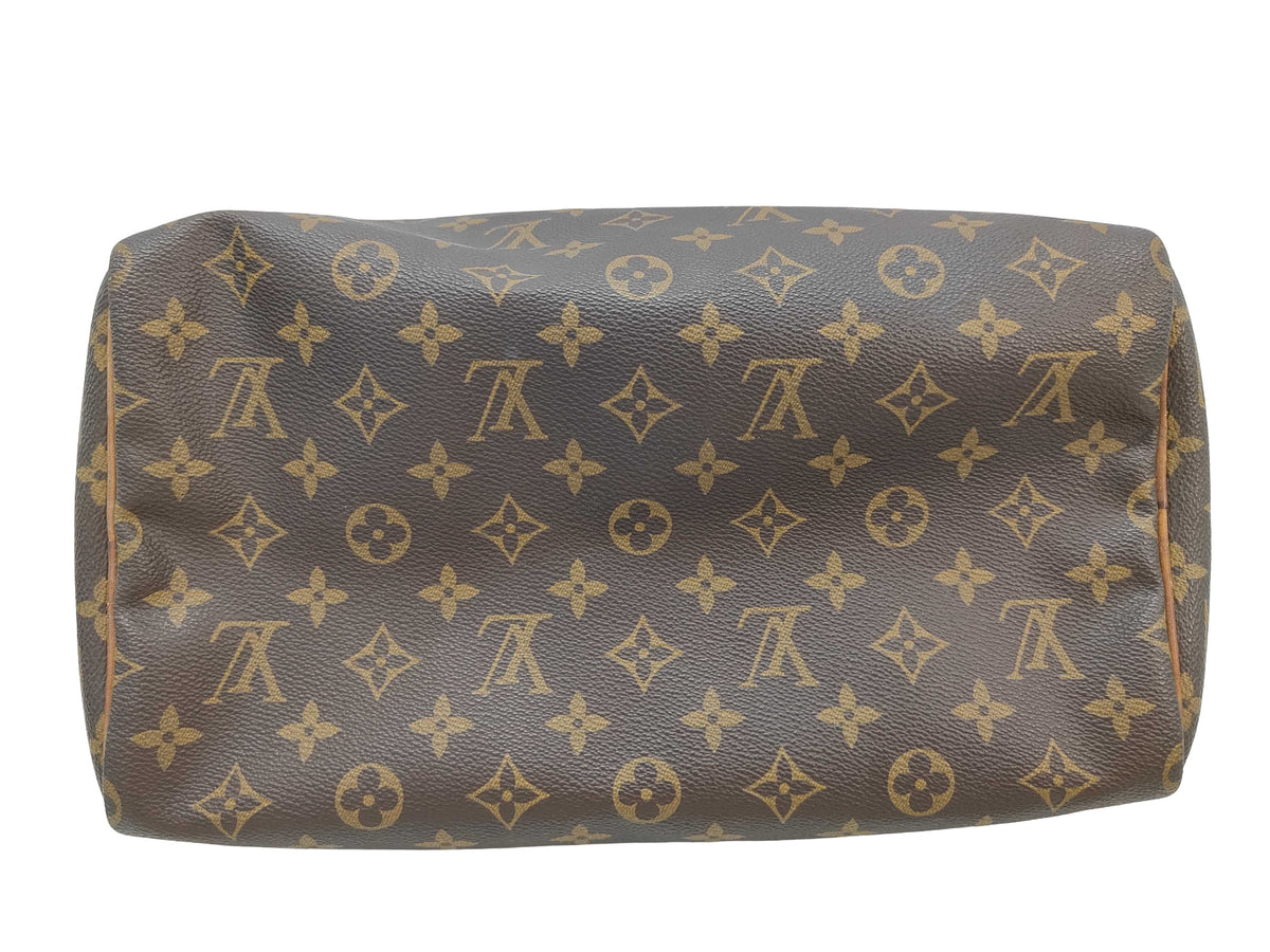 Louis Vuitton Speedy Monogram, Brown, Canvas, Handbag