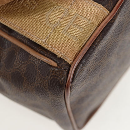 Celine Vintage Macadam Canvas, Brown, Canvas, Backpack