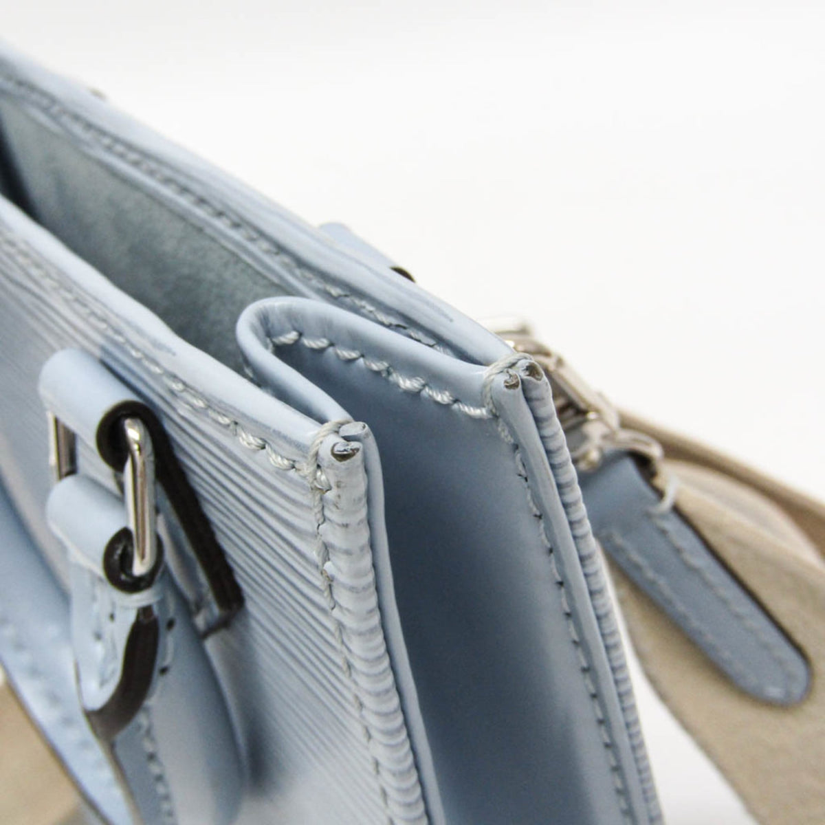 Louis Vuitton Petit Sac Plat Epi Leather, Blue, Leather, Handbag