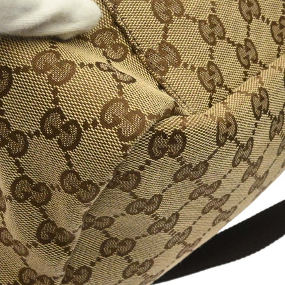 Gucci Buckle Messenger GG Canvas, Beige, Canvas, Handbag