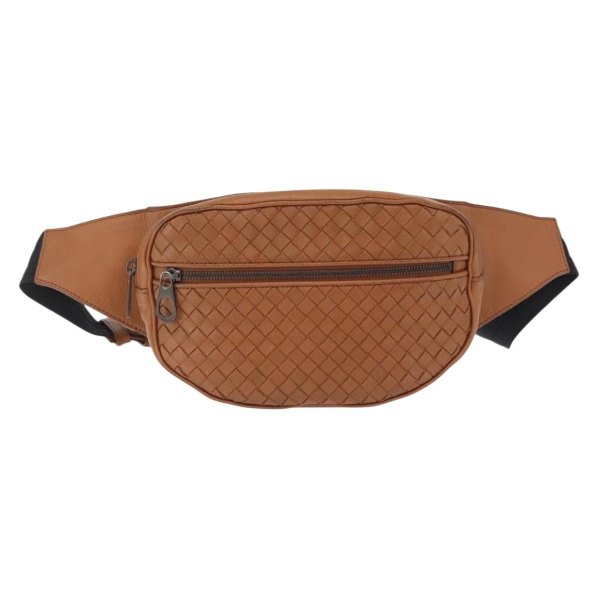 Bottega Veneta Light Waist Intrecciato Leather, Brown, Leather, Handbag