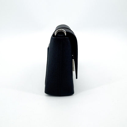 Balenciaga Hourglass Chain Leather, Black, Leather, Shoulder Bag