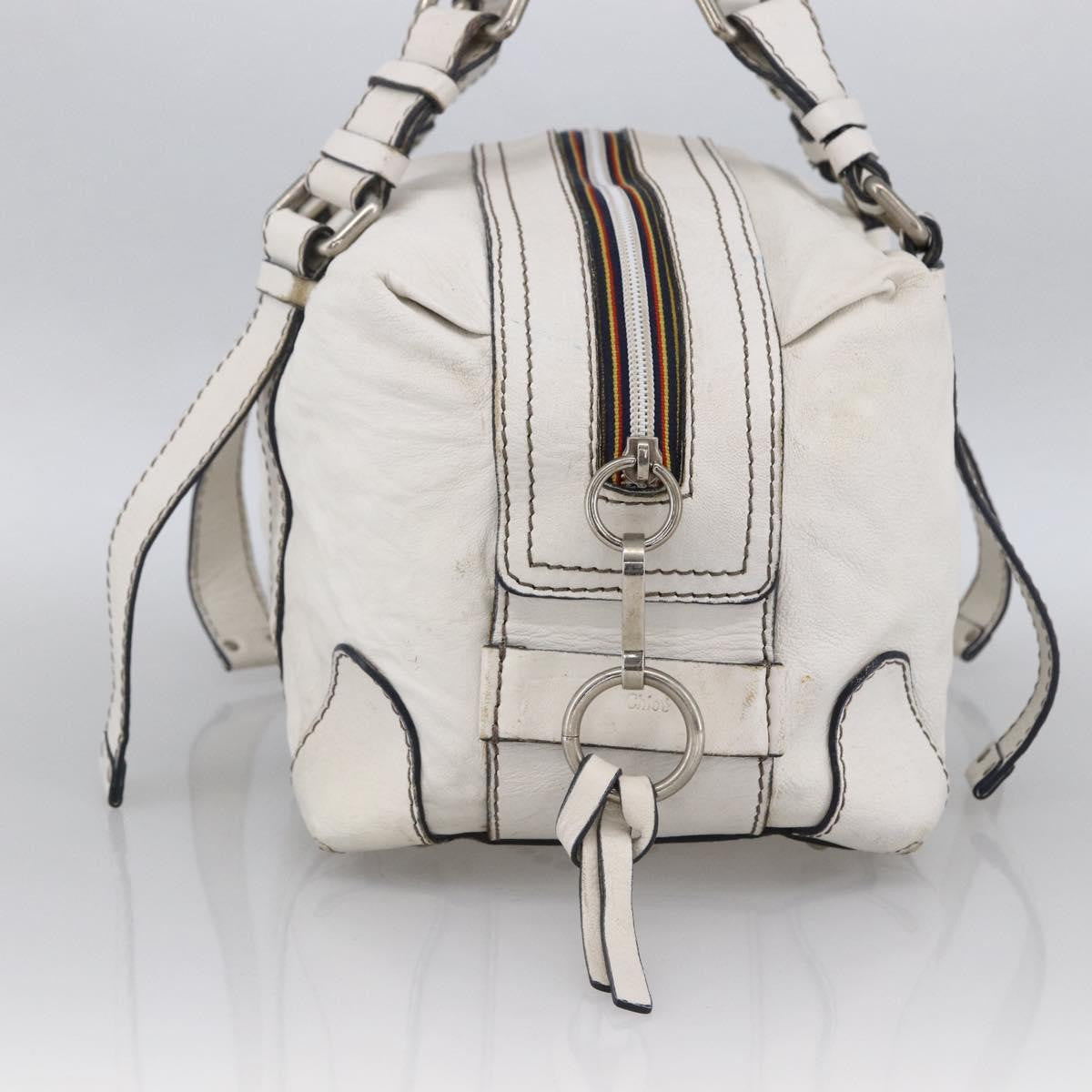 Chloe Handbag Leather, White, Leather, Handbag