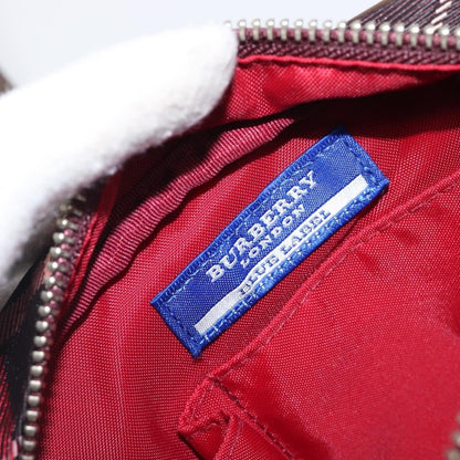 Burberry Nova Check Blue Label Nylon, Burgundy, Nylon, Shoulder Bag