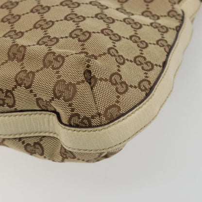 Gucci Hasler Hobo GG Canvas, Beige, Canvas, Shoulder Bag