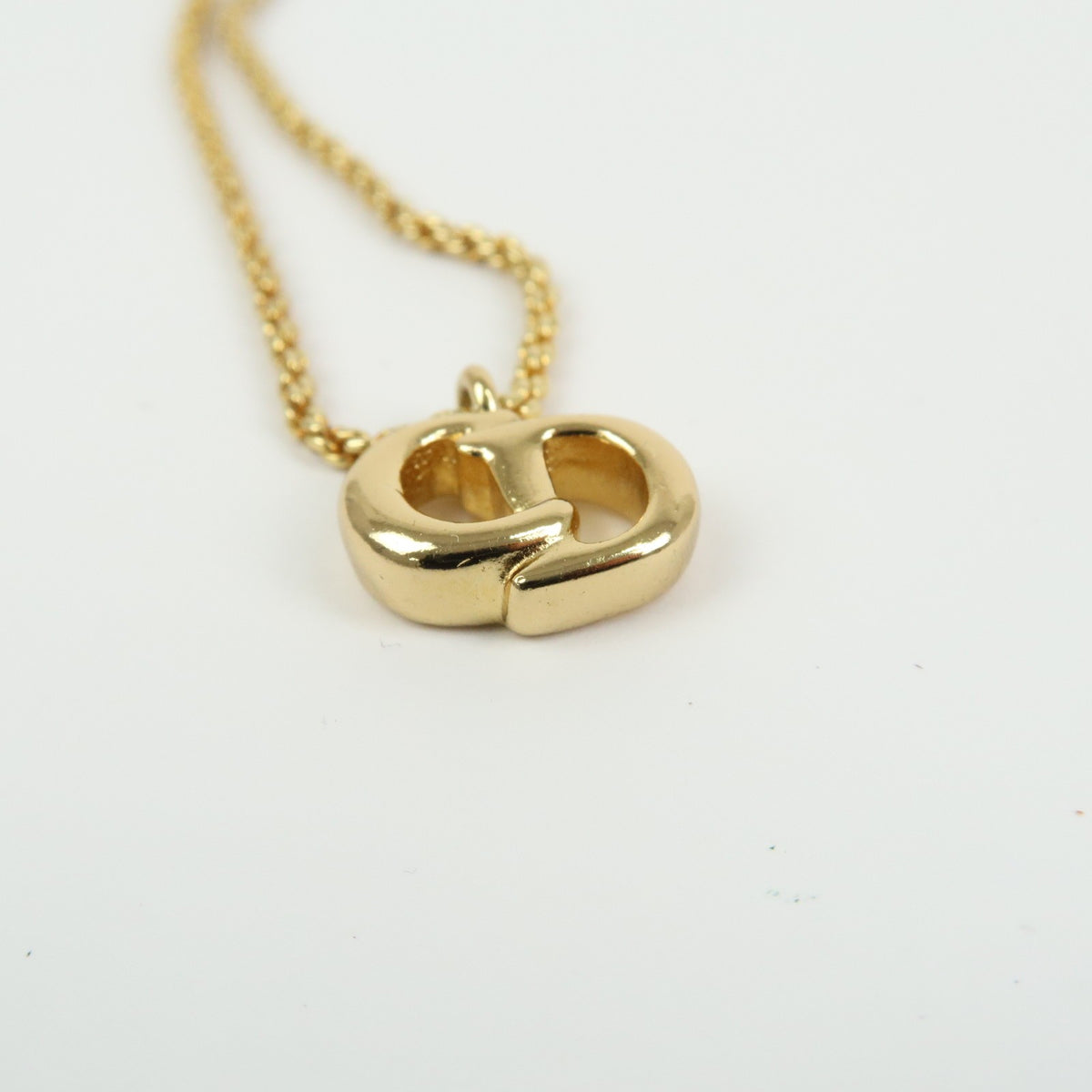 Christian Dior CD Pendant Metal, Gold, Gold Plated, Necklace
