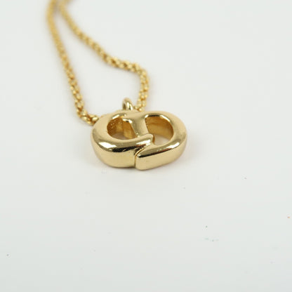 Christian Dior CD Pendant Metal, Gold, Gold Plated, Necklace