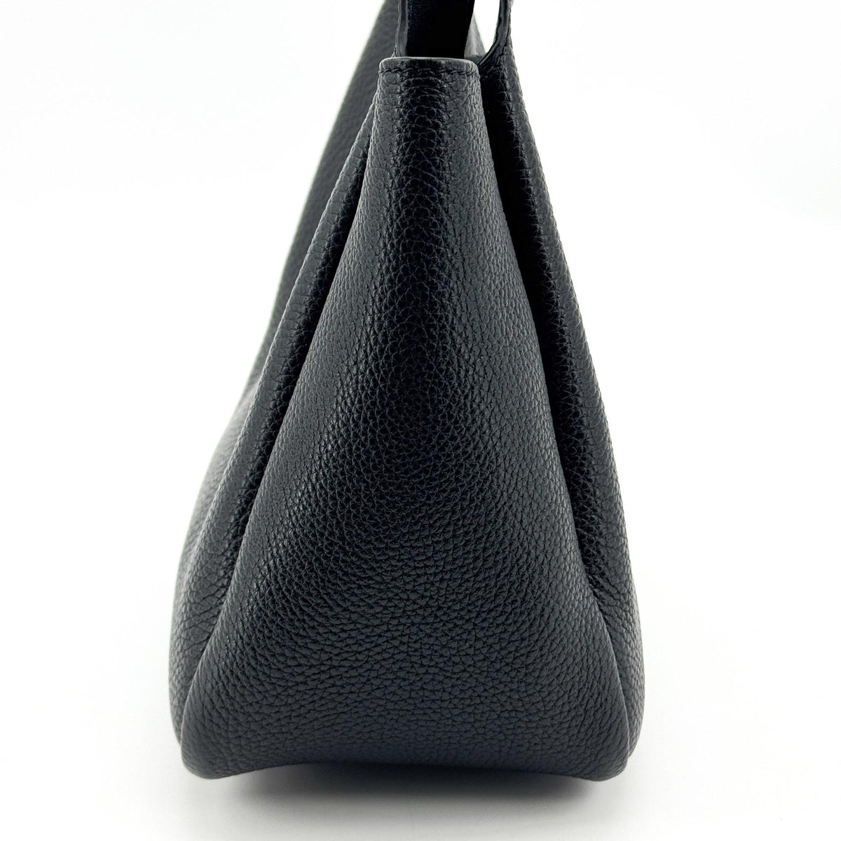 Prada Flou Dynamique Open Vitello Daino, Black, Leather, Tote Bag