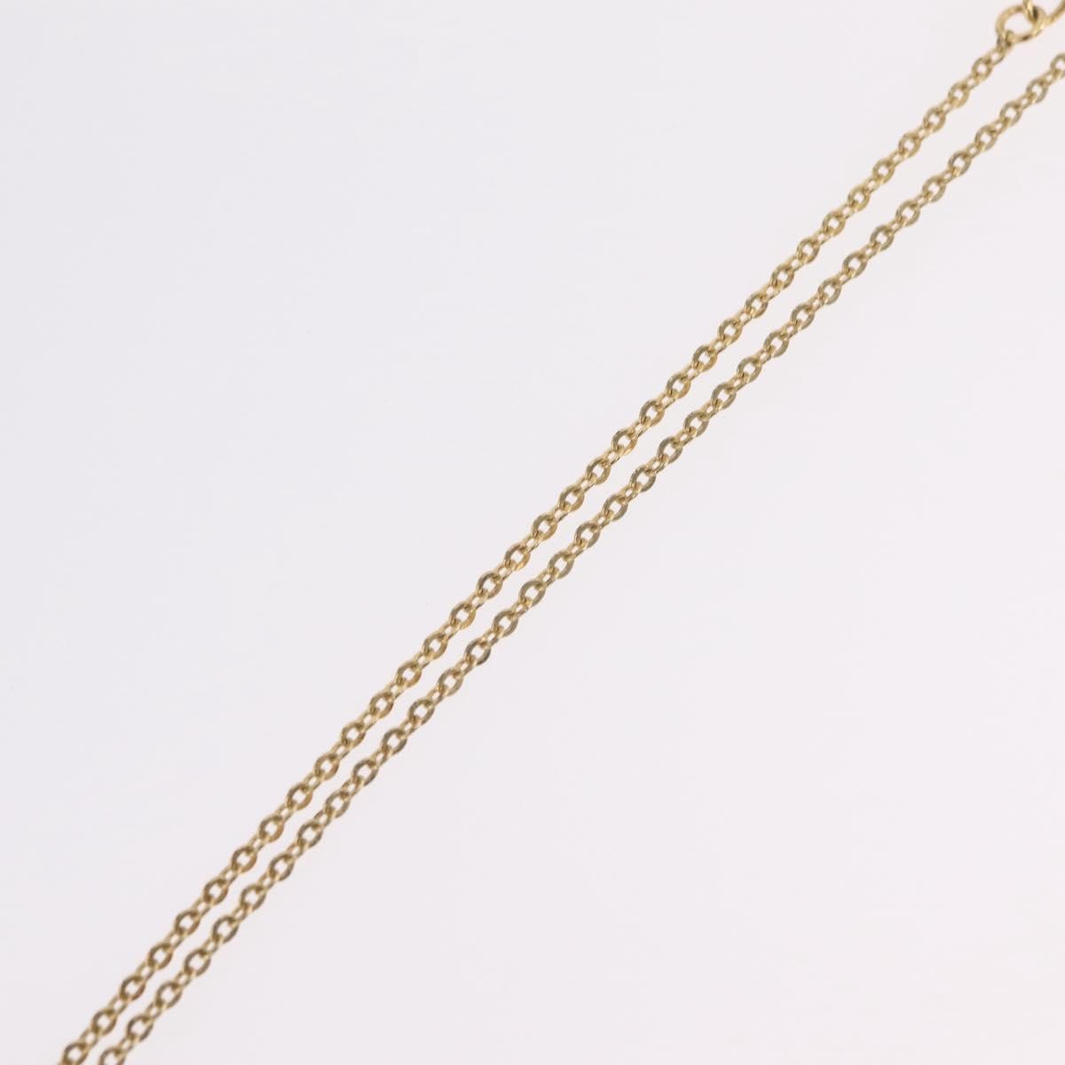 Christian Dior Logo Heart Pendant Metal, Gold, Metal, Necklace