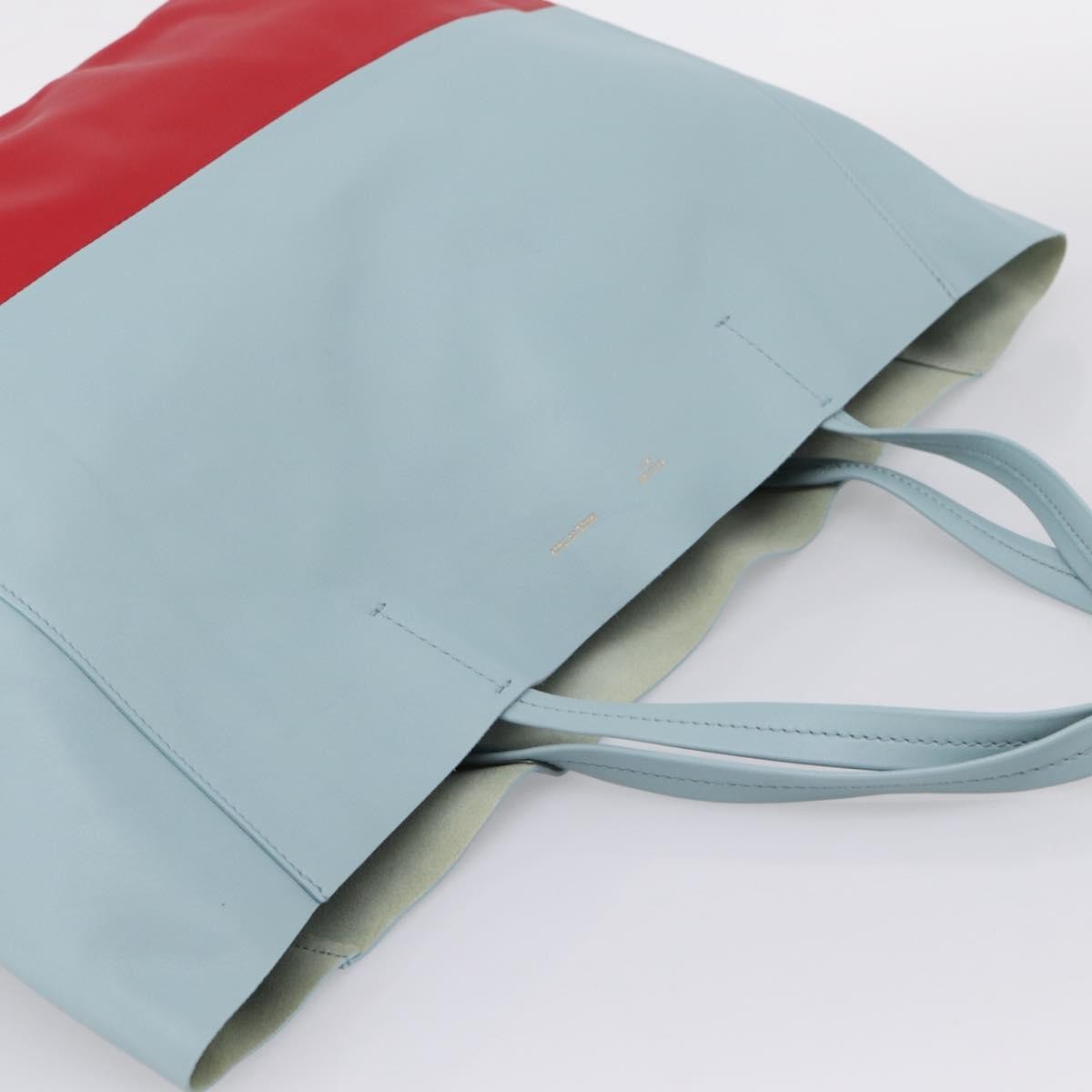 Celine Horizontal Bi-Cabas Leather, Blue, Leather, Tote Bag
