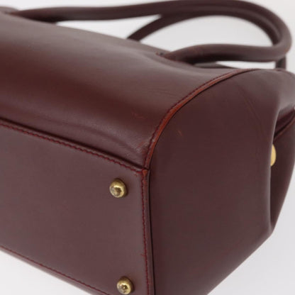 Cartier Must Line Leather, Burgundy, Leather, Handbag