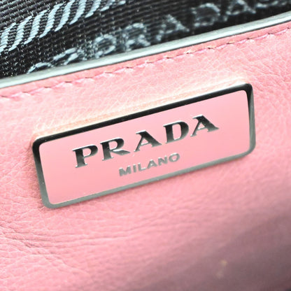 Prada Double Zip Lux Convertible Saffiano Leather, Pink, Leather, Tote Bag