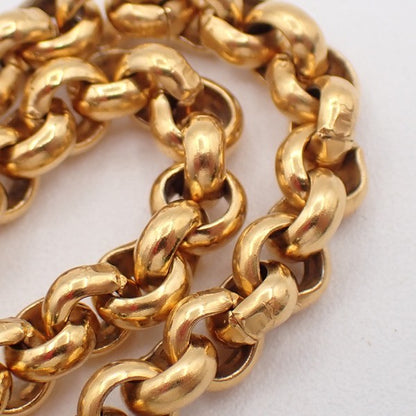 Chanel Vintage CC Heart Pendant Long Metal, Gold, Gold Plated, Necklace