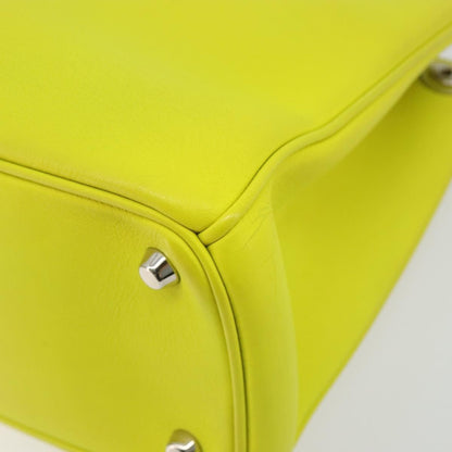 Christian Dior Diorissimo Tote Smooth Calfskin, Yellow, Leather, Handbag