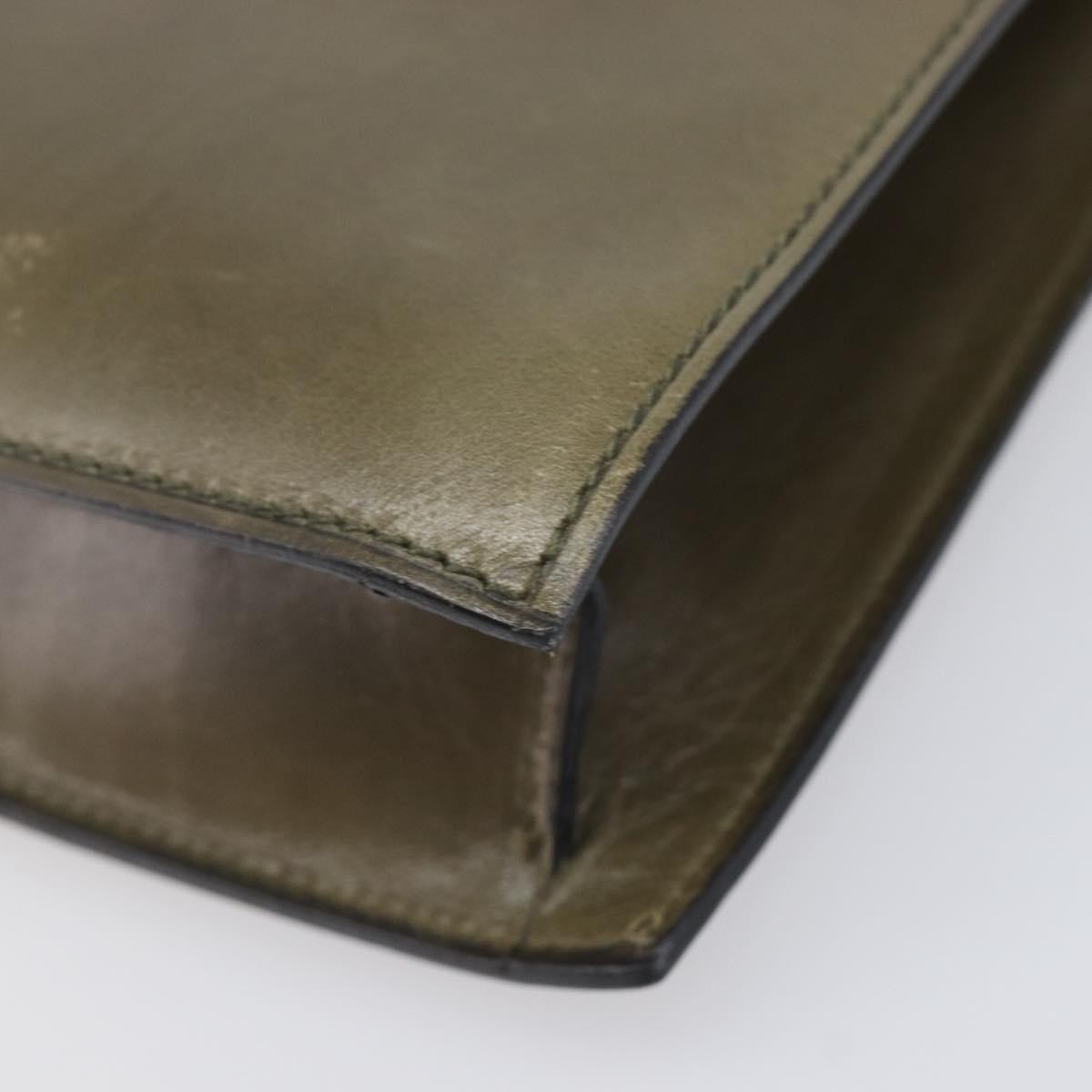 Celine Shoulder Leather, Khaki, Leather, Shoulder Bag