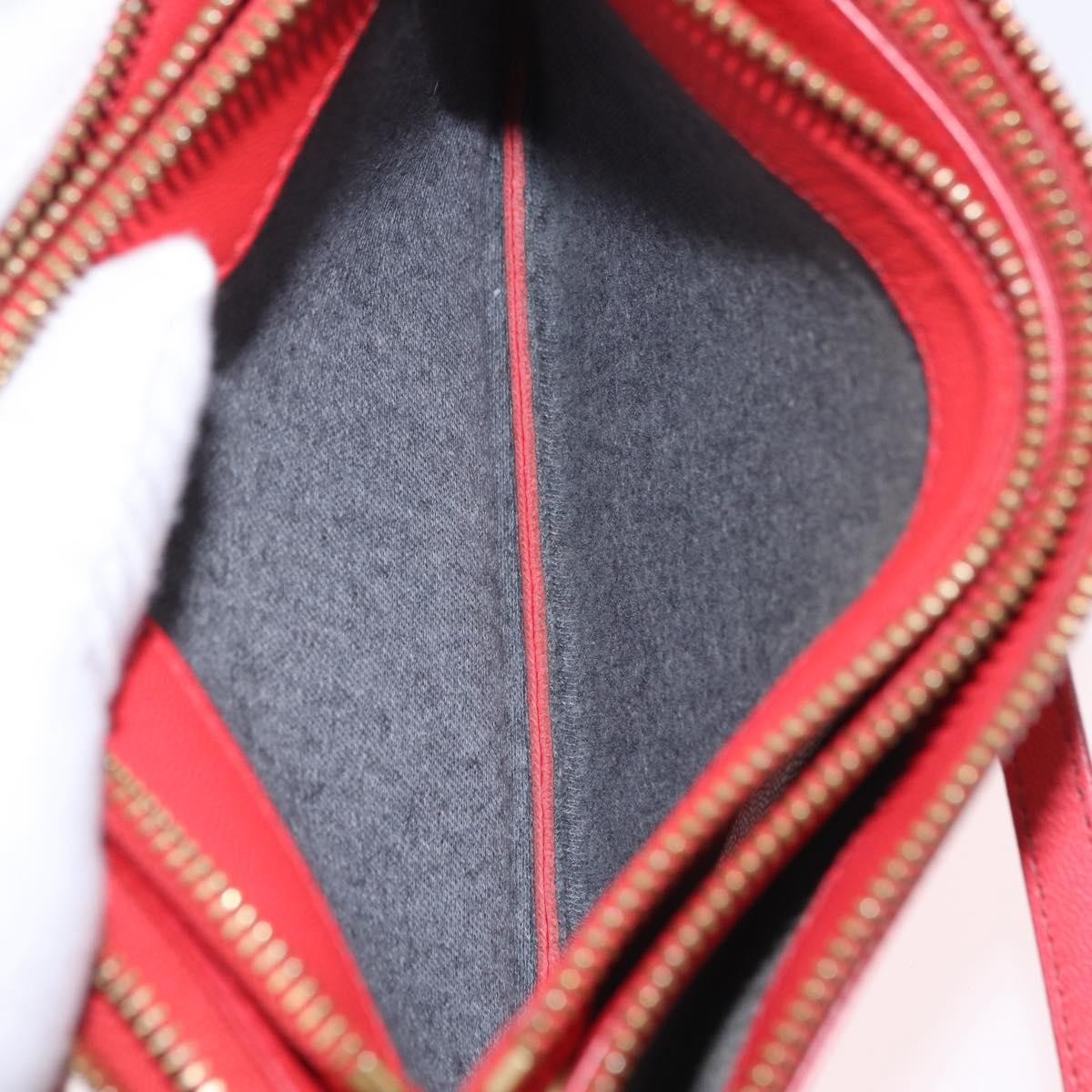 Celine Trio Leather, Red, Leather, Crossbody Bag