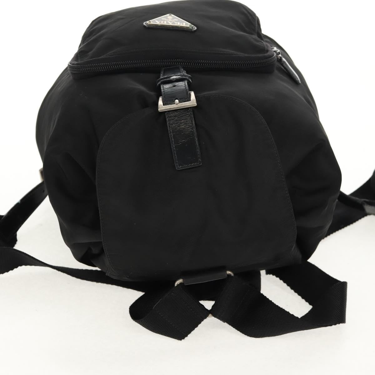 Prada Front Pocket Tessuto, Black, Nylon, Backpack