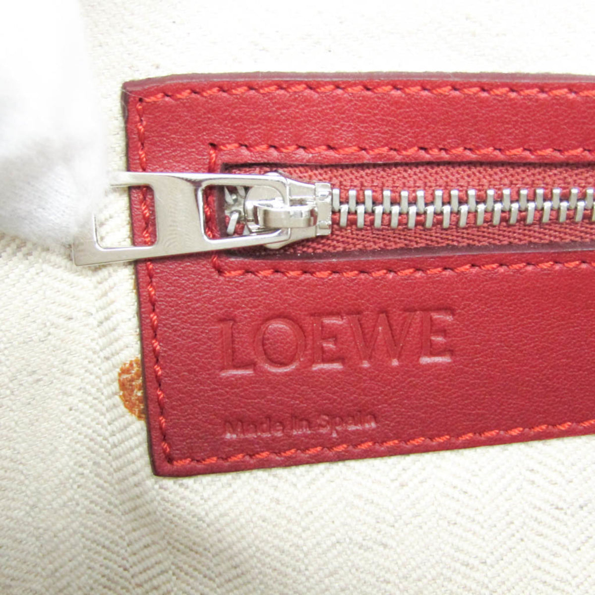 Loewe Toledo Leather, Red, Leather, Briefcase
