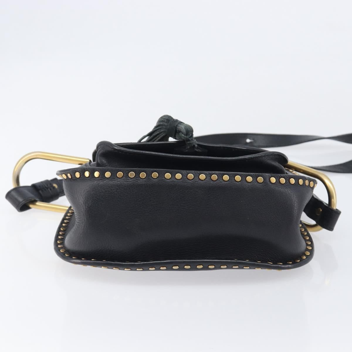 Chloe Hudson Studded Leather, Black, Leather, Handbag