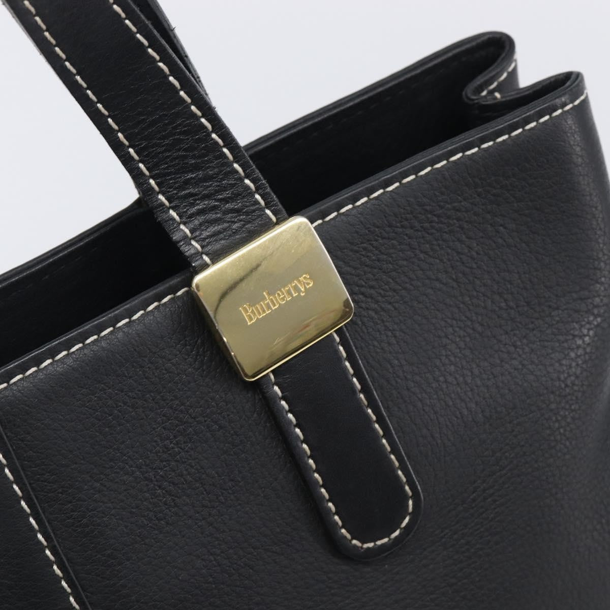 Burberry Vintage Leather, Black, Leather, Tote Bag