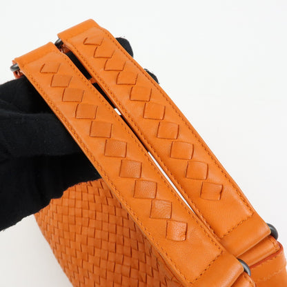 Bottega Veneta Campana Hobo Intrecciato Nappa, Orange, Leather, Shoulder Bag