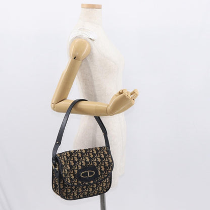 Christian Dior Vintage Trotter Shoulder Bag Canvas, NAVY, CANVAS, Shoulder bag