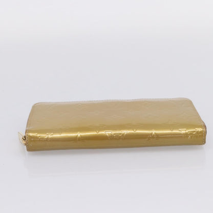 Louis Vuitton Zippy Monogram Vernis, Beige, Patent Leather, Wallet