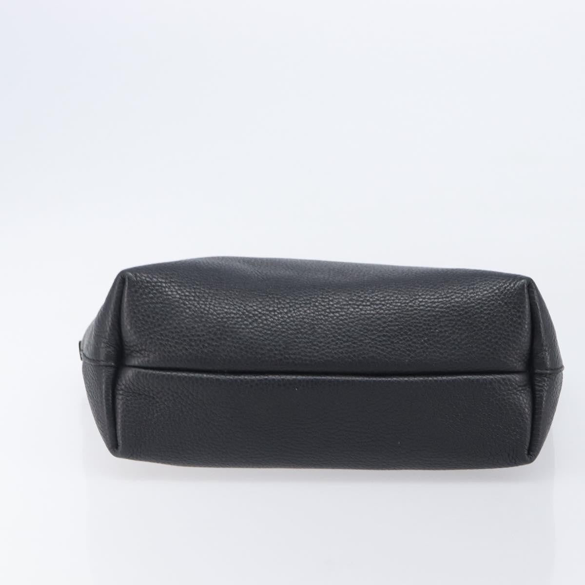 Salvatore Ferragamo Gancini Leather, Black, Leather, Handbag