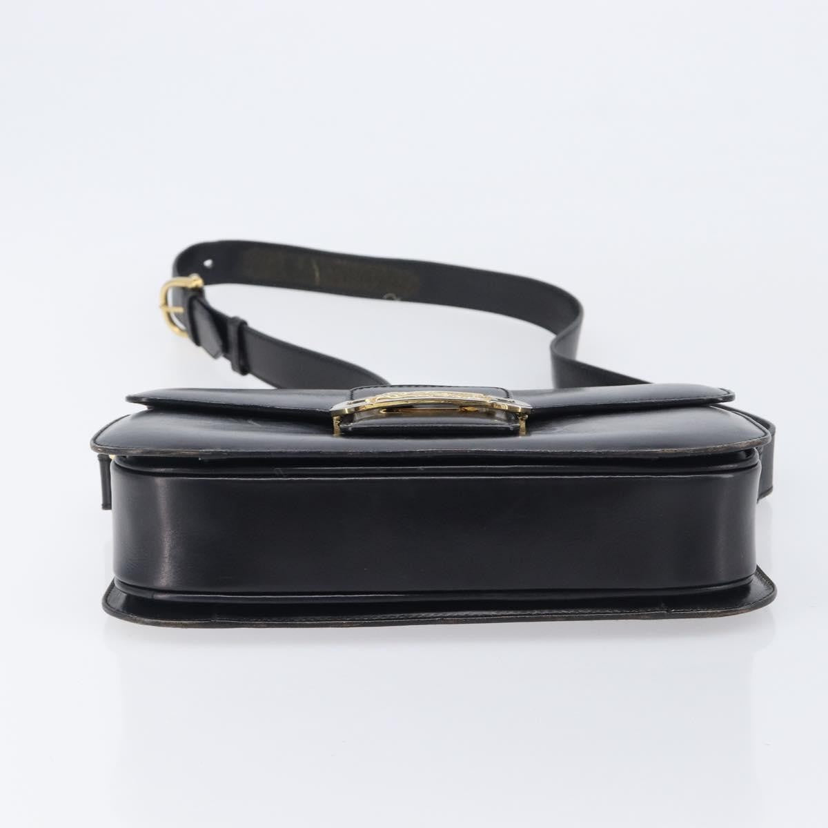Celine Horse Carriage Leather, Black, Leather, Shoulder Bag