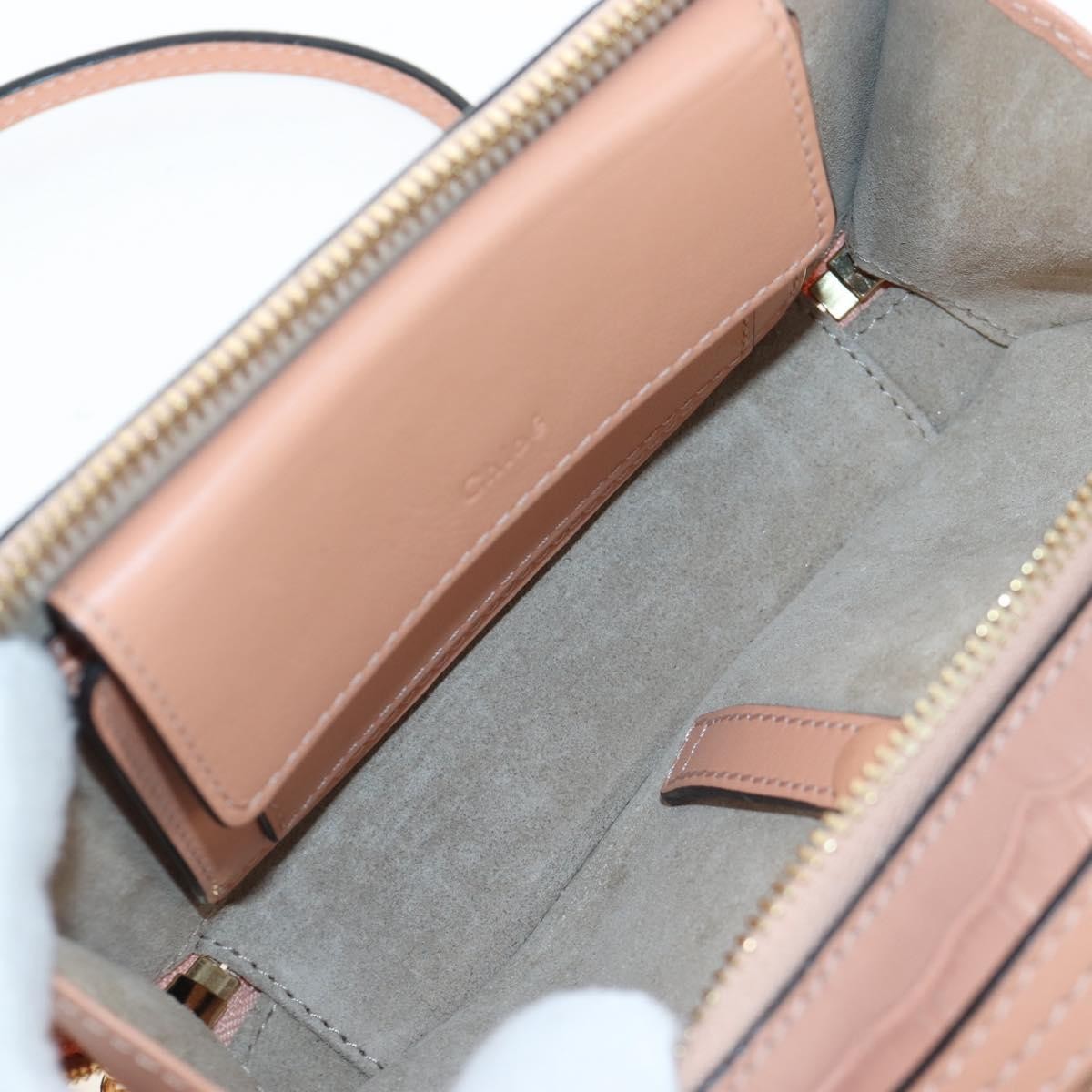 Chloe C Vanity Leather, Pink, Leather, Handbag