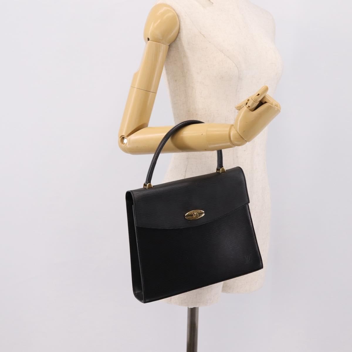 Louis Vuitton Malesherbes Epi Leather, Black, Leather, Handbag
