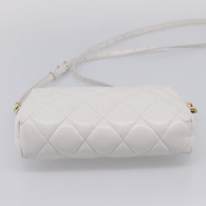 Balenciaga Touch B. Camera Quilted Leather, White, Leather, Handbag