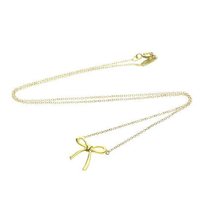 Tiffany & Co. Bow Pendant 18K Yellow Gold, Gold, Yellow Gold, Necklace