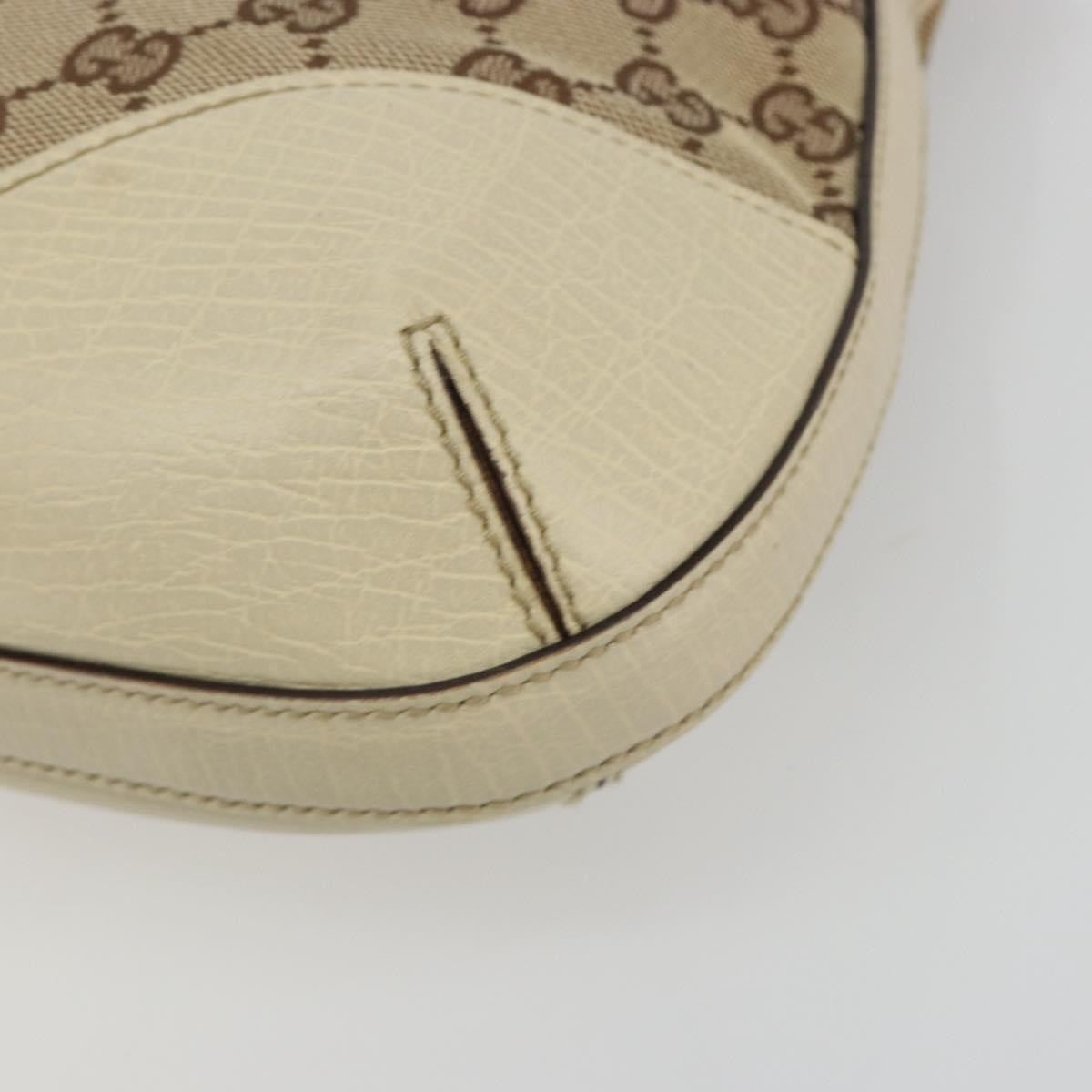 Gucci Hasler Hobo GG Canvas, Beige, Canvas, Shoulder Bag