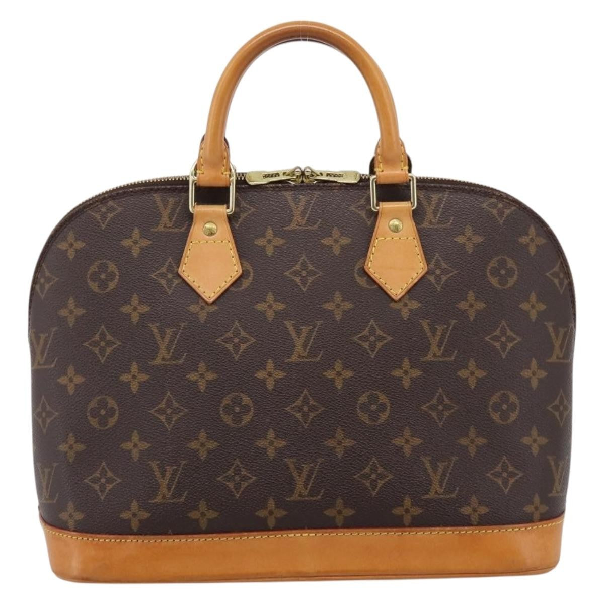 Louis Vuitton Alma Monogram Canvas, Brown, Canvas, Handbag