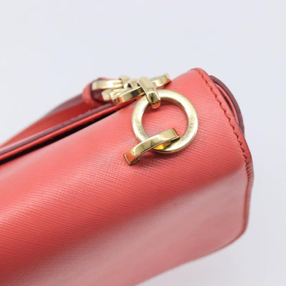 Salvatore Ferragamo Gancini Leather, Pink, Leather, Shoulder Bag