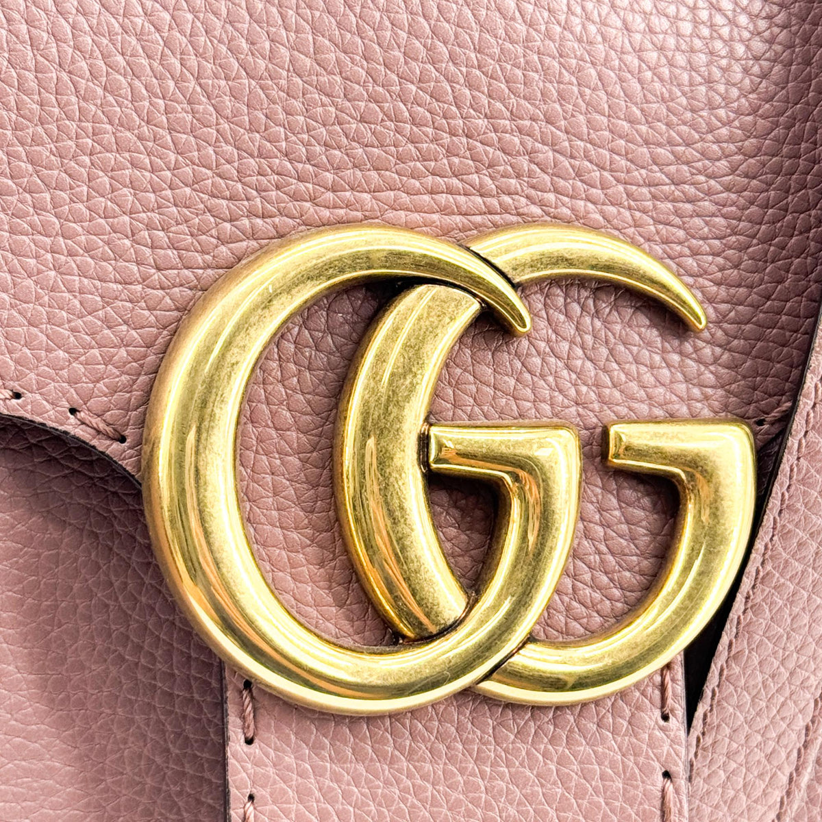 Gucci GG Marmont Top Handle Leather, Pink, Leather, Handbag