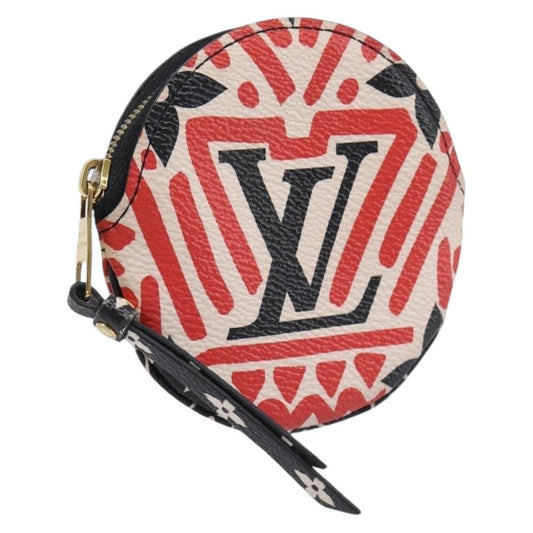 Louis Vuitton Round Coin Purse Limited Edition Crafty Monogram Giant, Red, Canvas, Clutch