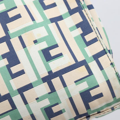 Fendi Logo Zucca Nylon, Green, Nylon, Tote Bag