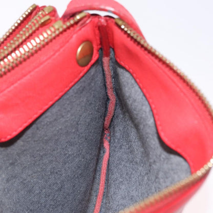 Celine Trio Leather, Red, Leather, Crossbody Bag